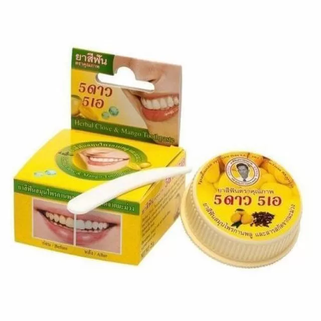 5 Star Cosmetic Зубная паста круглая, манго | 25г | Herbal Clove and Mango Toothpaste