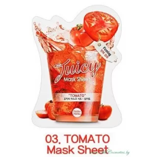 подарок: Holika Holika Juicy Маска тканевая для лица, TOMATO - Томат | 20мл | Juicy Mask Sheet