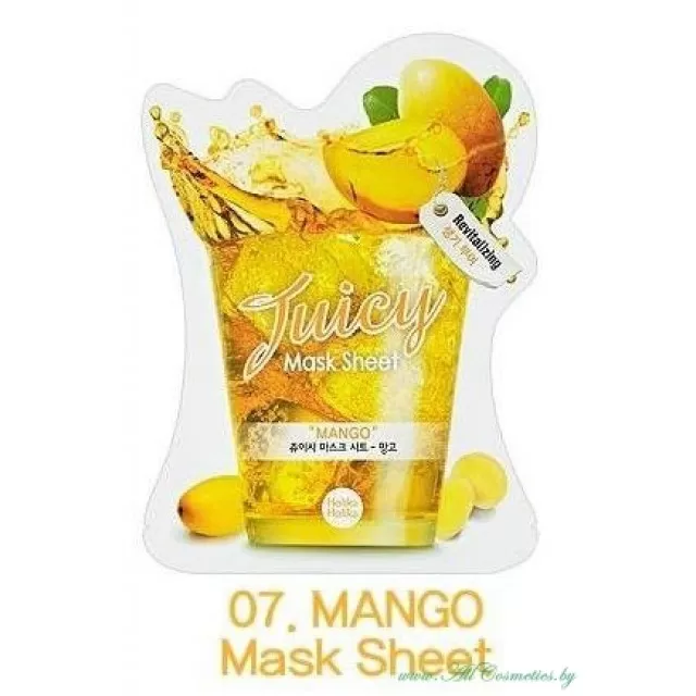 подарок: Holika Holika Juicy Маска тканевая для лица, MANGO - Манго | 20мл | Juicy Mask Sheet
