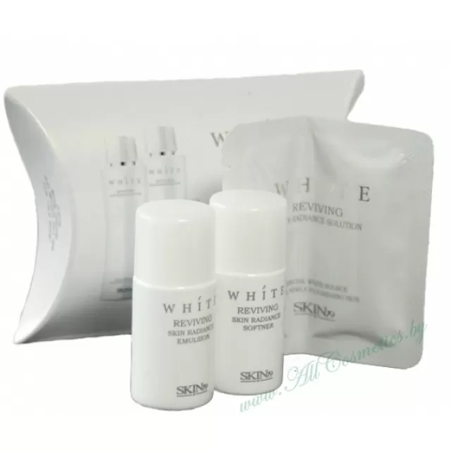 подарок: skin79 WHITE Набор миниатюр отбеливающих средств для лица | WHITE Reviving Skin Radiance MINI SET