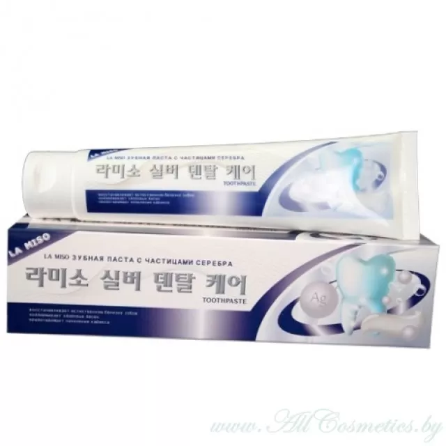 LA MISO Зубная паста с частицами серебра | 150г | LA MISO Silver Dental Care Toothpaste