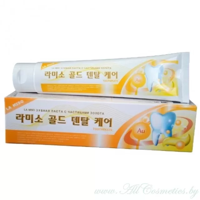 LA MISO Зубная паста с частицами золота | 150г | LA MISO Gold Dental Care Toothpaste