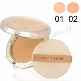 MAGIS LENE Brilliant Gold Пудра компактная, No.02 Natural Beige, Натуральный Бежевый, SPF28 PA+++ | 15,5+15,5г | MAGIS LENE Brilliant Gold Pact XQ, No.02 Natural Beige, SPF28 PA+++