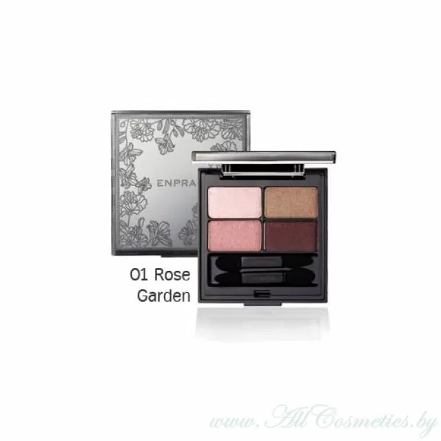 ENPRANI Delicate Luminous Тени для век, четырехцветные, No.01 Rose Garden, Деликатное свечение | Delicate Luminous Multi Shadow