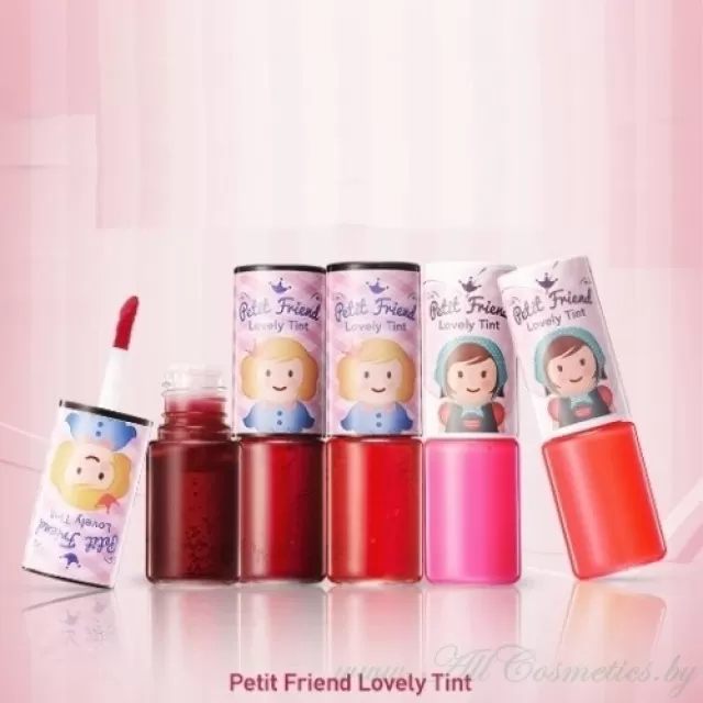 Shara Shara Petit Friend Устойчивый тинт для губ, PK01 Sweet Pink Розовый | 10мл | Petit Friend Lovely Tint, PK01 Sweet Pink