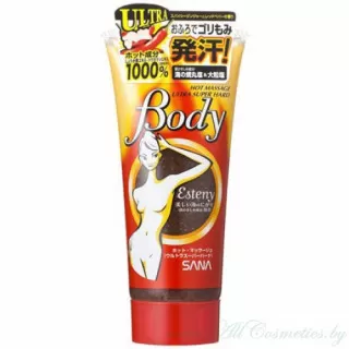 SANA Esteny Массажный гель-скраб для тела, с морской солью | 240г | Esteny Hot Massage Body Ultra Super Hard