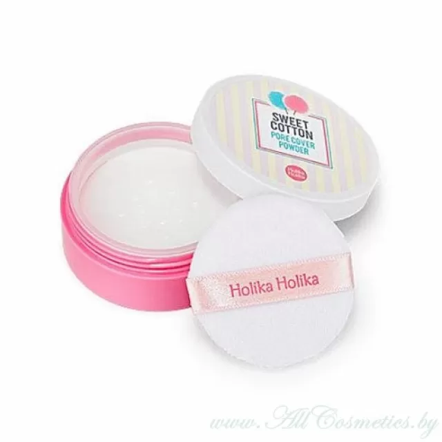 Holika Holika SWEET COTTON Pore Cover Пудра рассыпчатая, прозрачная | 6.5г | SWEET COTTON Pore Cover Powder