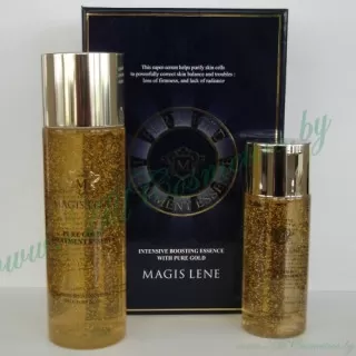 MAGIS LENE Pure Gold Эссенция сыворотка для ухода за кожей лица, с частицами золота | 130мл+80мл | MAGIS LENE Pure Gold Treatment Essence