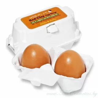 Holika Holika Egg Мыло - маска, для лица, с красной глиной | 2*50г | Red Clay Egg Soap