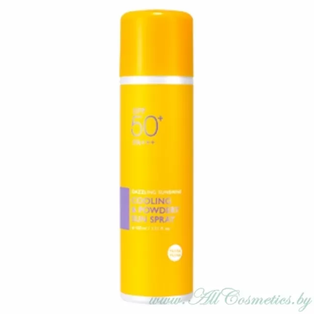 Holika Holika Dazzling Sunshine Солнцезащитный пудровый спрей, SPF 50+ PA+++ | 100мл | Dazzling Sunshine Cooling and Powdery Sun Spray, SPF 50+ PA+++